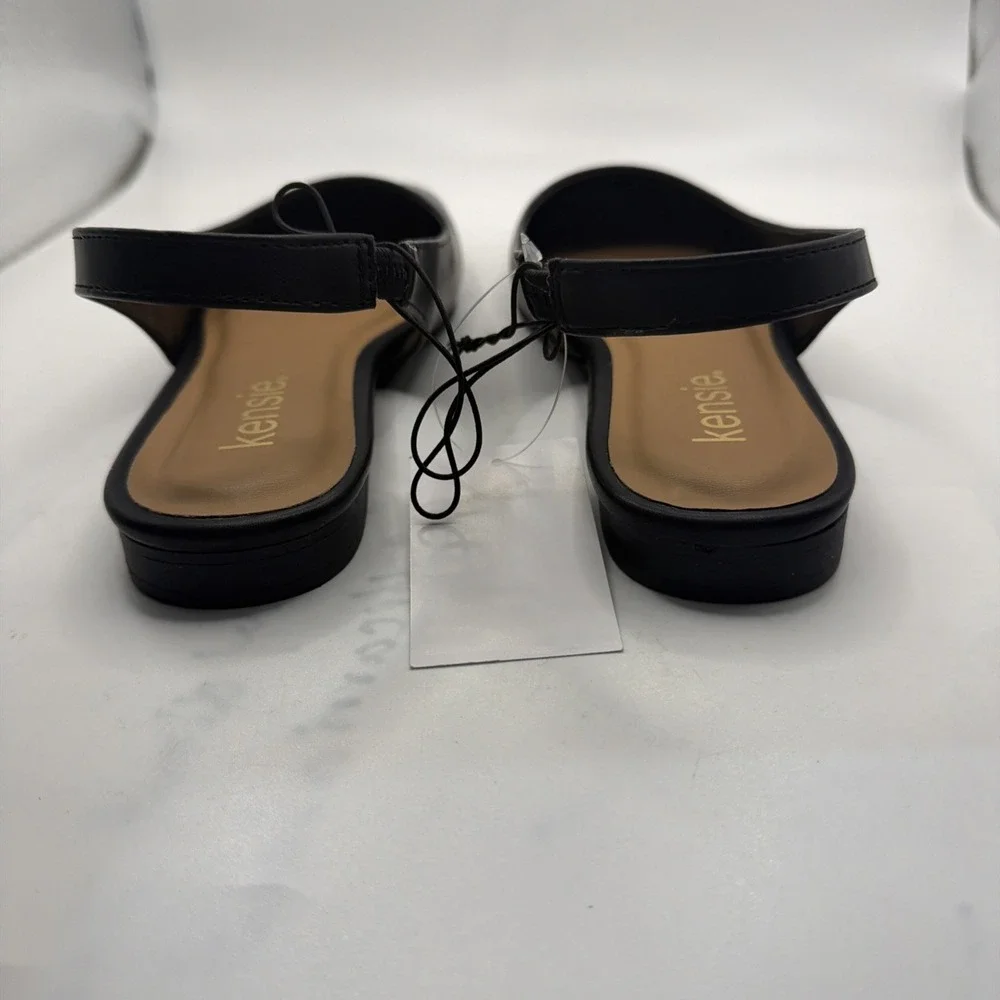 Kensie Women's Size 11, Felice Dress Shoes Slingback Flats Easy On, Black.‎ New.